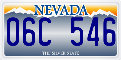 NV license plate 06C546