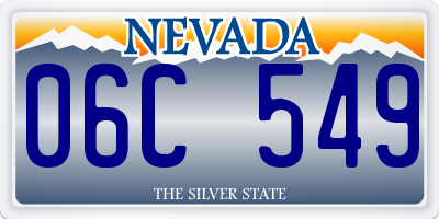 NV license plate 06C549