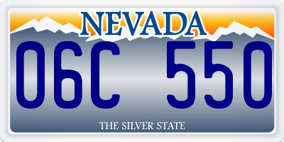 NV license plate 06C550