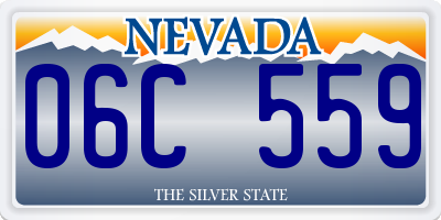 NV license plate 06C559