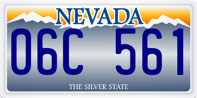 NV license plate 06C561