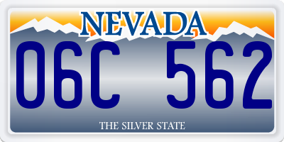NV license plate 06C562