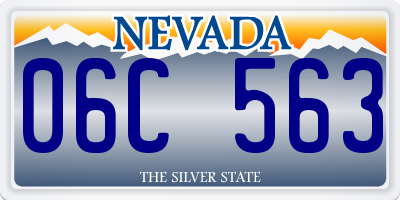 NV license plate 06C563