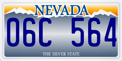 NV license plate 06C564