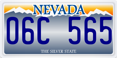 NV license plate 06C565