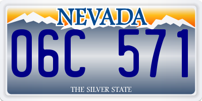 NV license plate 06C571