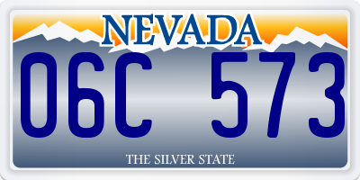 NV license plate 06C573