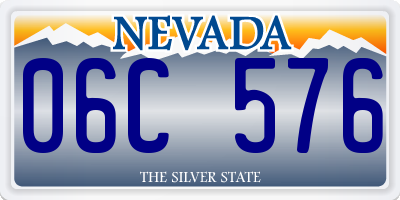 NV license plate 06C576