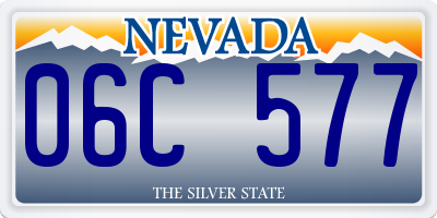 NV license plate 06C577