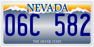NV license plate 06C582