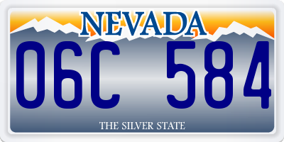 NV license plate 06C584