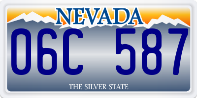 NV license plate 06C587