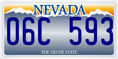 NV license plate 06C593