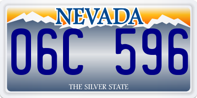 NV license plate 06C596