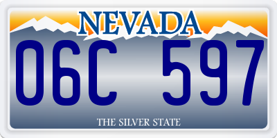 NV license plate 06C597