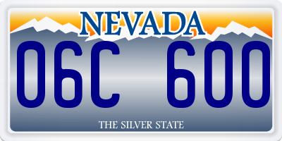 NV license plate 06C600