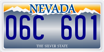 NV license plate 06C601