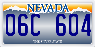 NV license plate 06C604