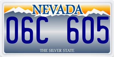 NV license plate 06C605