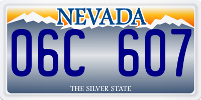 NV license plate 06C607