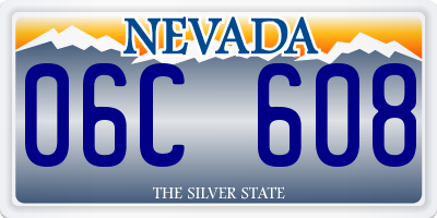 NV license plate 06C608