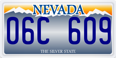 NV license plate 06C609