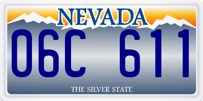 NV license plate 06C611