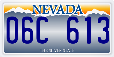 NV license plate 06C613