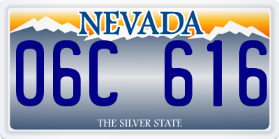 NV license plate 06C616