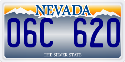 NV license plate 06C620