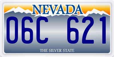 NV license plate 06C621