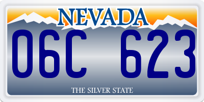 NV license plate 06C623