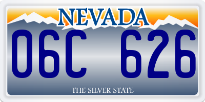 NV license plate 06C626