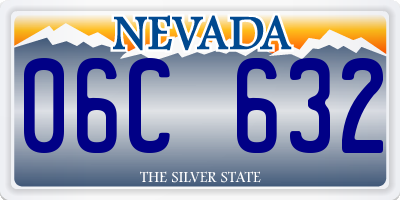 NV license plate 06C632