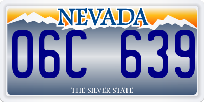 NV license plate 06C639