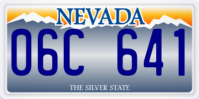 NV license plate 06C641