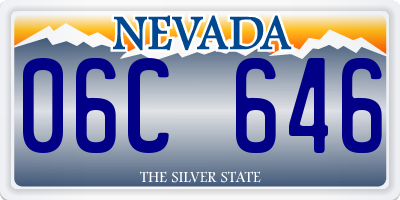 NV license plate 06C646