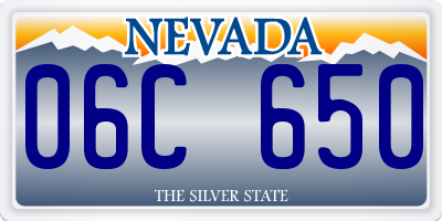 NV license plate 06C650