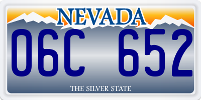 NV license plate 06C652