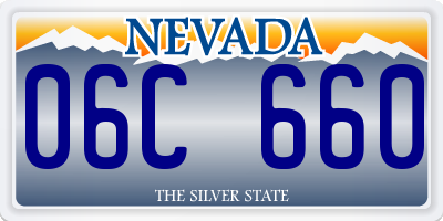 NV license plate 06C660