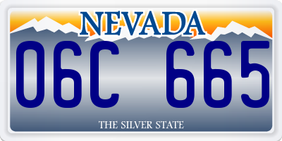 NV license plate 06C665