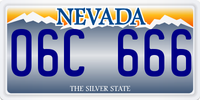 NV license plate 06C666