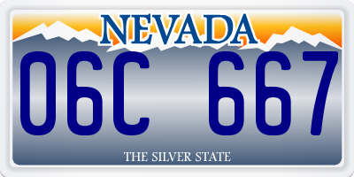 NV license plate 06C667