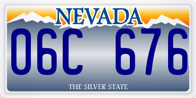 NV license plate 06C676