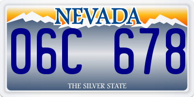 NV license plate 06C678