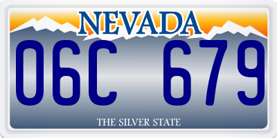 NV license plate 06C679