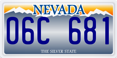 NV license plate 06C681