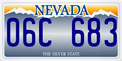 NV license plate 06C683