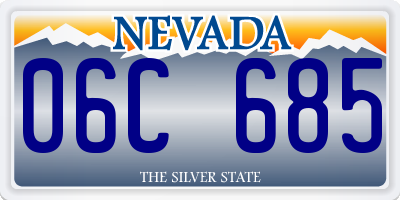 NV license plate 06C685