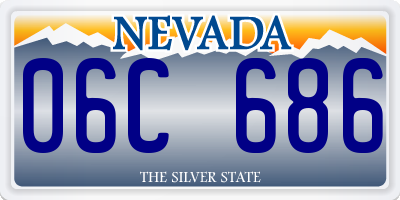 NV license plate 06C686